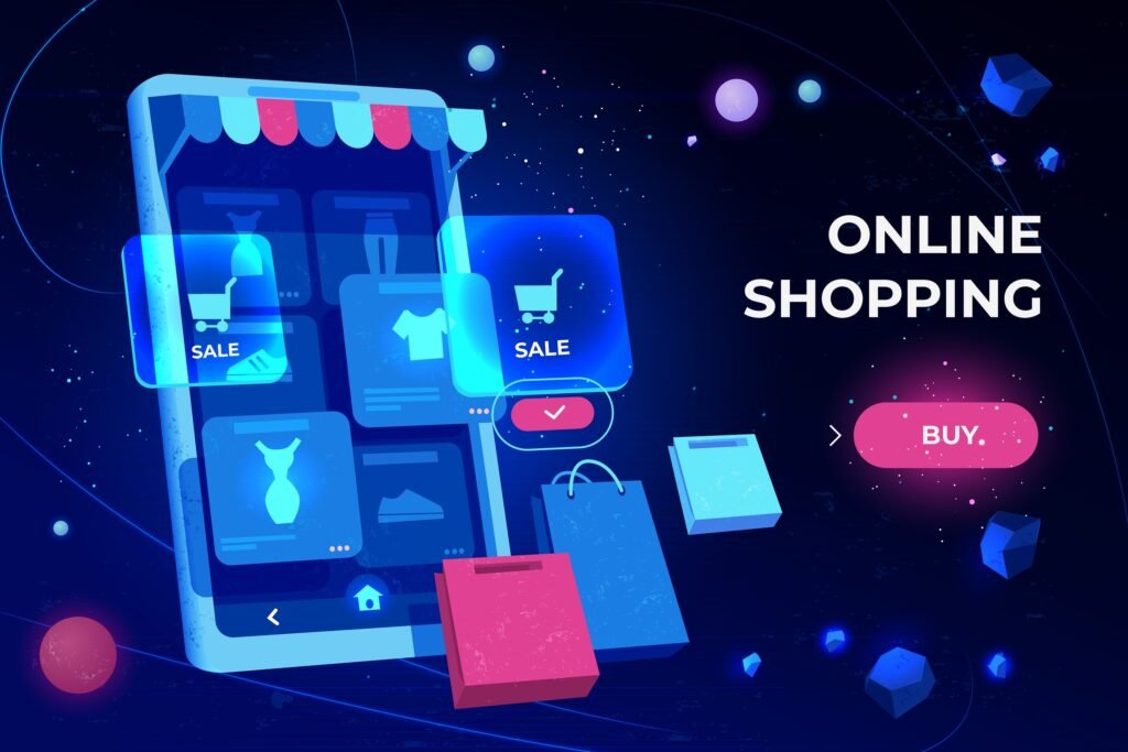 Online shopping landing page